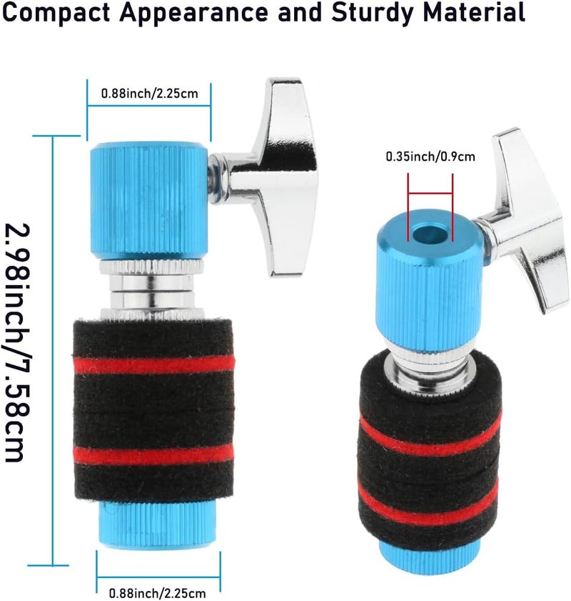 Fiozinx Hi-hat Clutch, Hi Hat Stand for 7mm Rod, Aluminum Hi-hat Clutch Cymbal Standard Hi-Hat Stands for Jazz Drum Parts Accessories (Blue) - Image 3